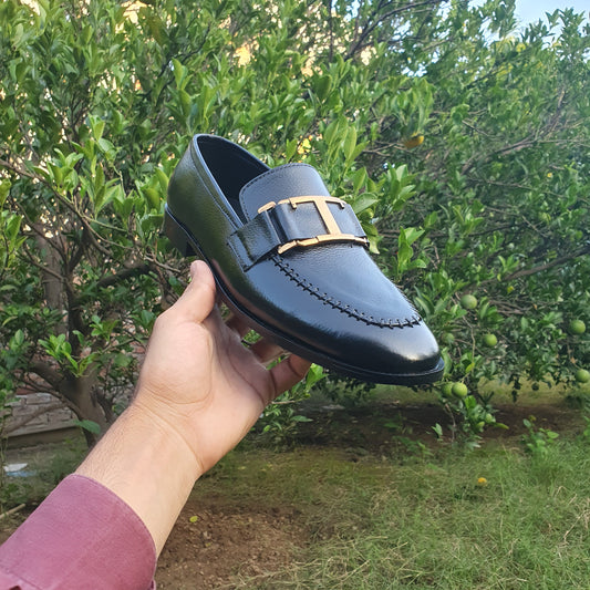 Handmade Pure Leather Loafer | T-Buckle