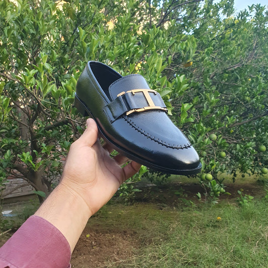 Handmade Pure Leather Loafer | T-Buckle