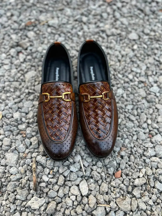 Two-Tone Woven Horsebit Loafer – Premium Edition