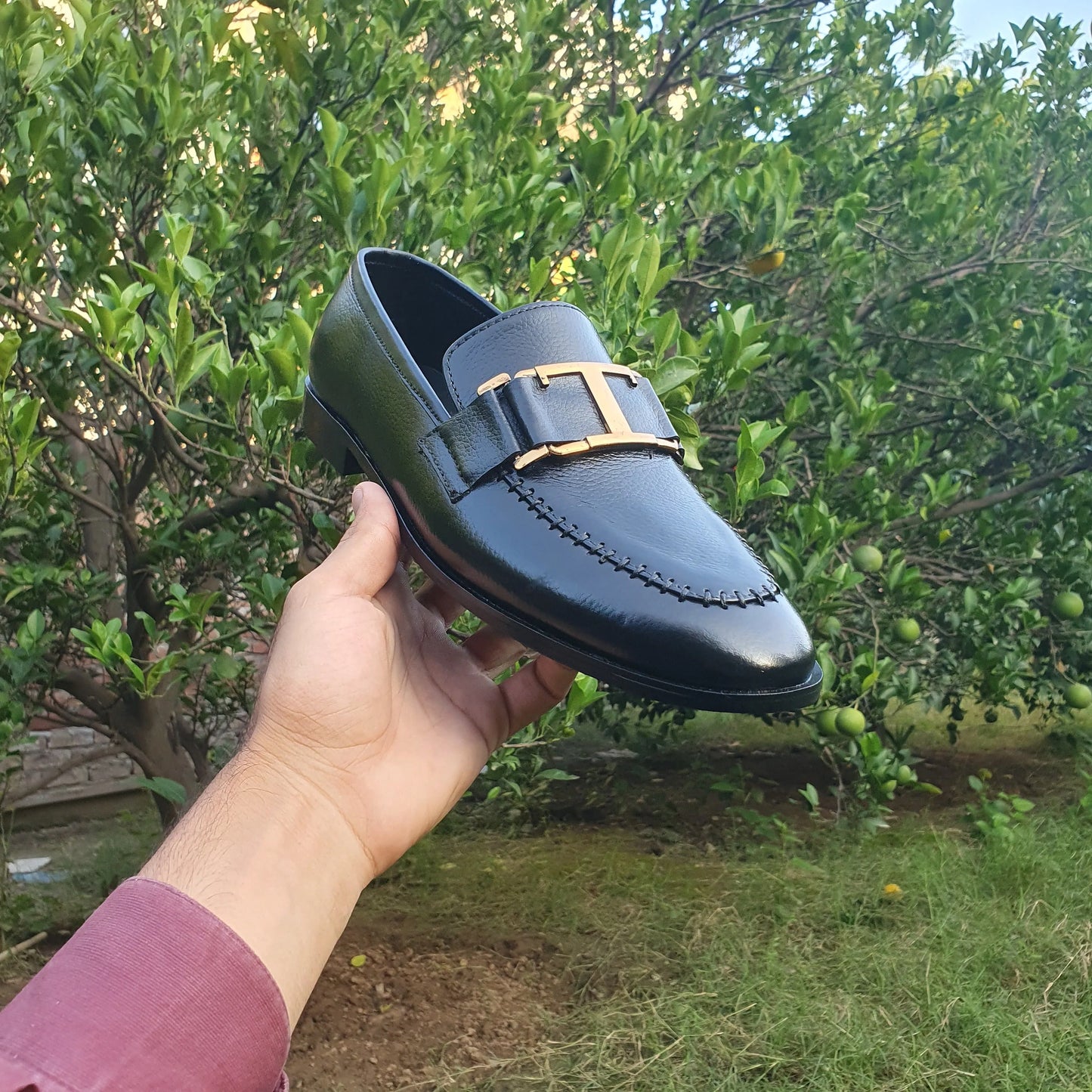 Handmade Pure Leather Loafer | T-Buckle