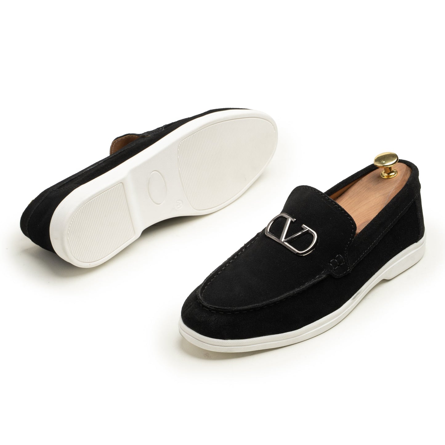 Black Suede Leather Loafer - PS01