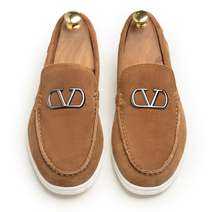 Mustard Suede Leather Loafer - PS02