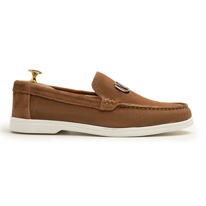 Mustard Suede Leather Loafer - PS02