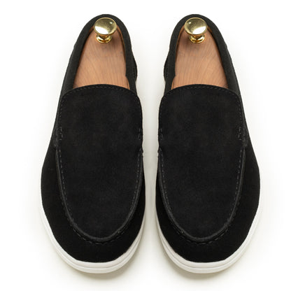 Black Suede Leather Loafer - PS03