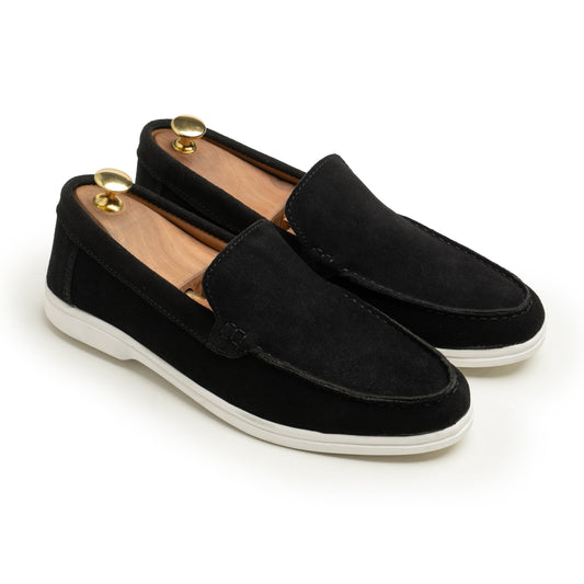 Black Suede Leather Loafer - PS03