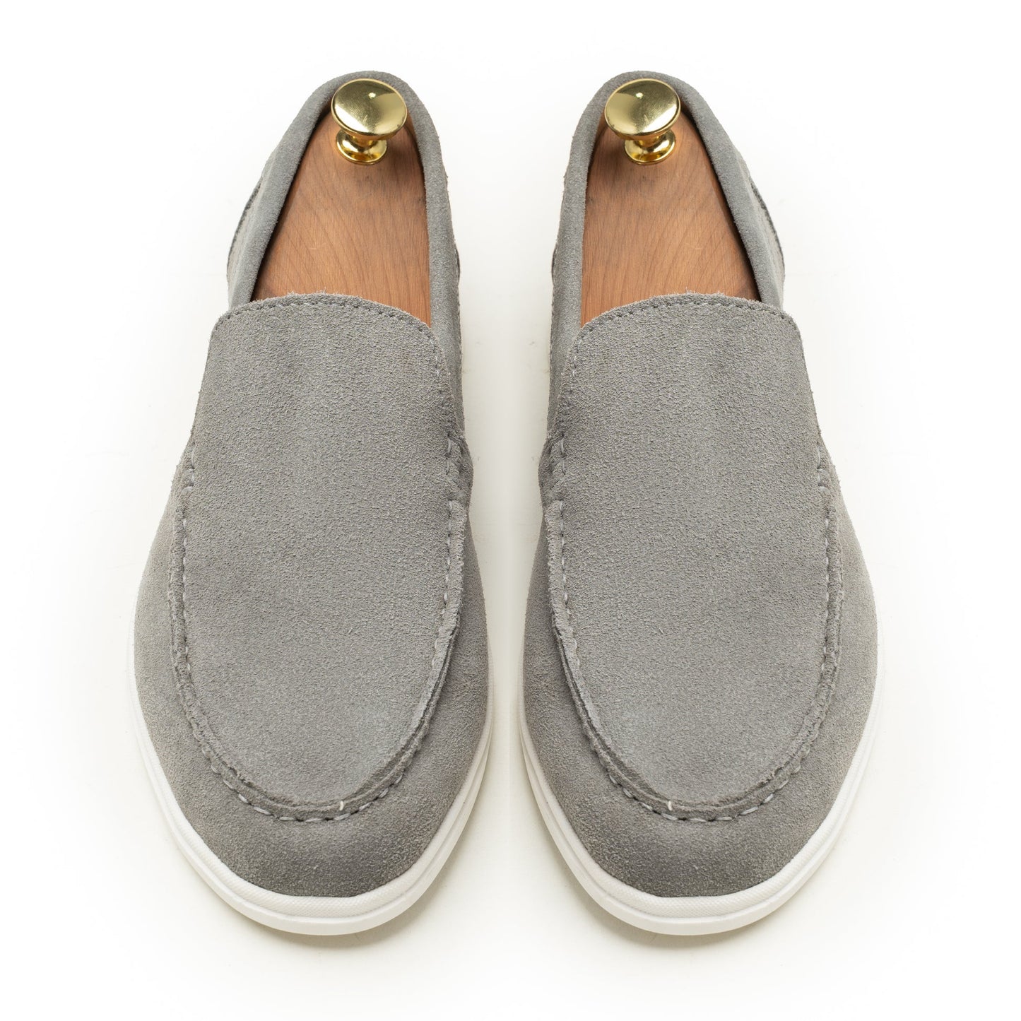 Light Gray Suede Leather Loafer - PS04