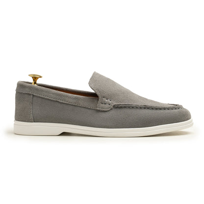 Light Gray Suede Leather Loafer - PS04