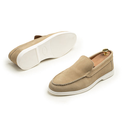Beige Suede Leather Loafer - PS05