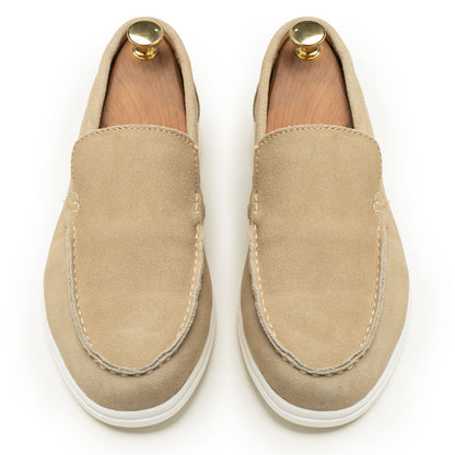 Beige Suede Leather Loafer - PS05