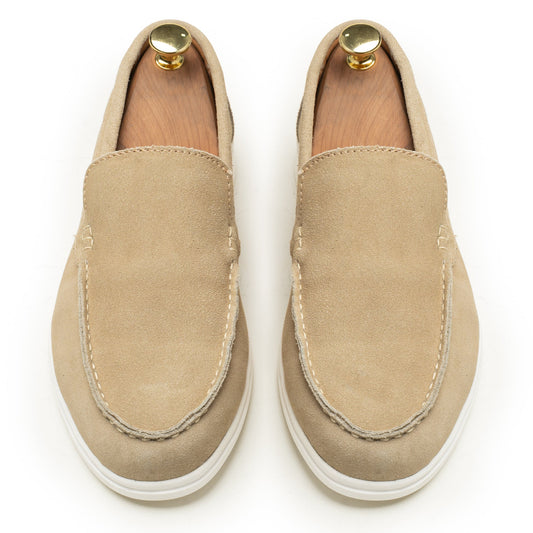 Beige Suede Leather Loafer - PS05