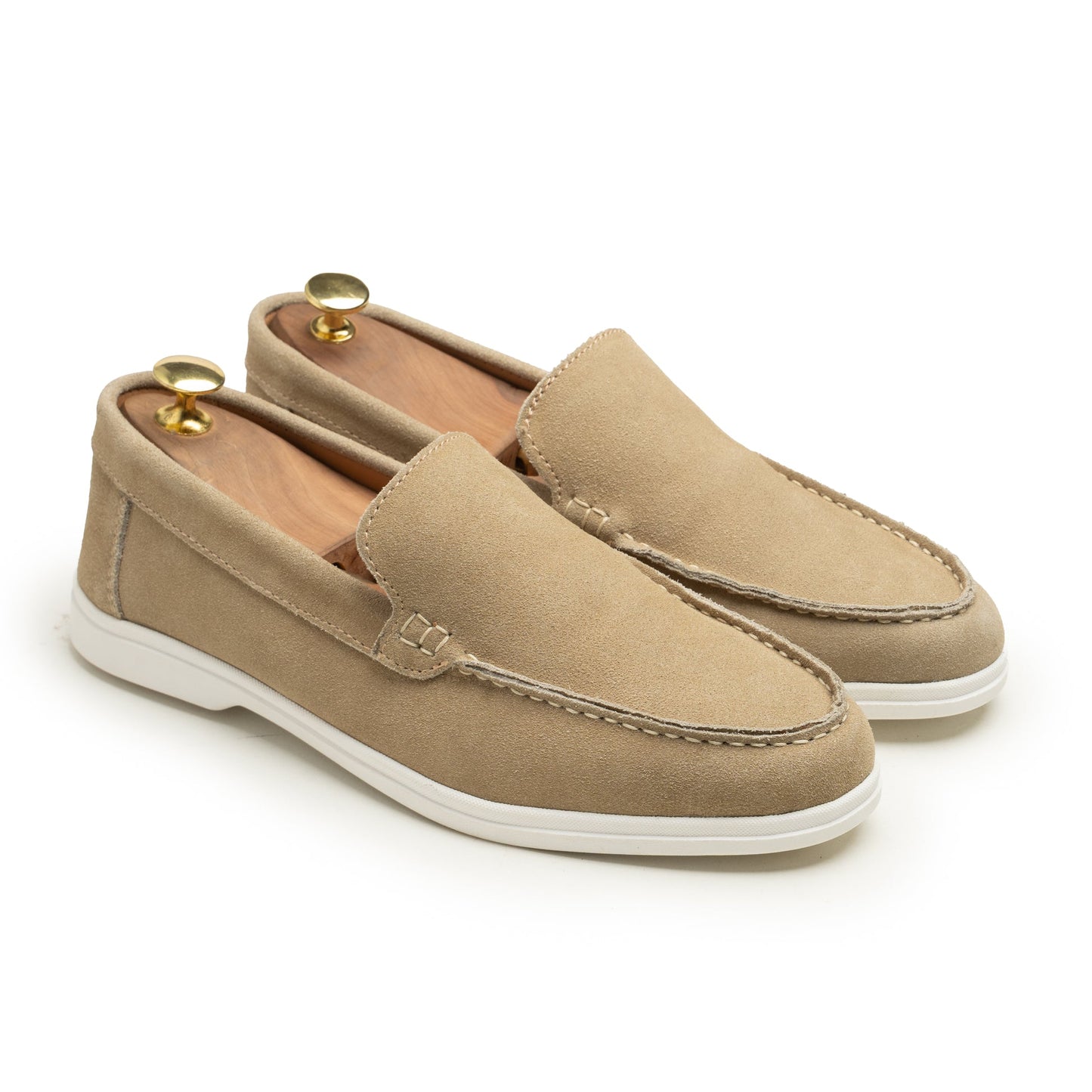 Beige Suede Leather Loafer - PS05