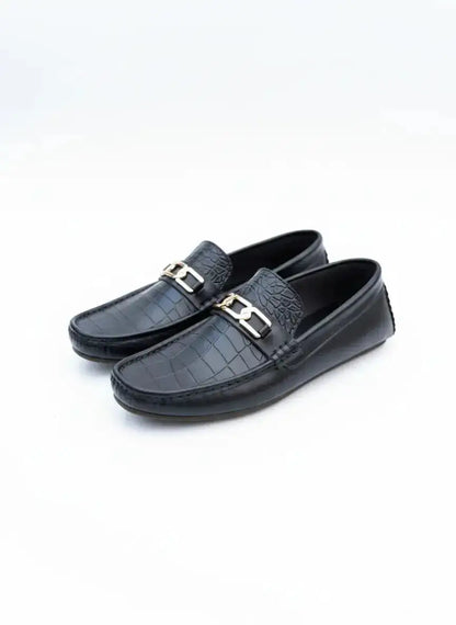 Medicated Woven Driving Loafers | Golden Chain Buckle