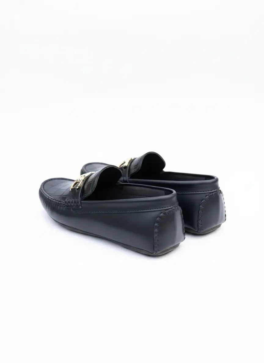 Handmade Woven Driving Loafers | Golden Chain Buckle