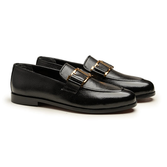 Handmade Pure Leather T-Buckle Loafer