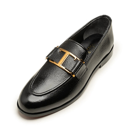 Handmade Pure Leather T-Buckle Loafer