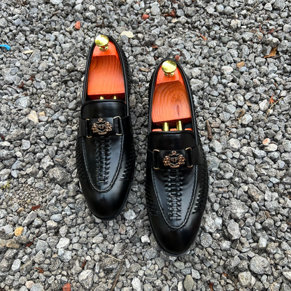 Black Royal Cherry Woven Loafer – Signature Edition