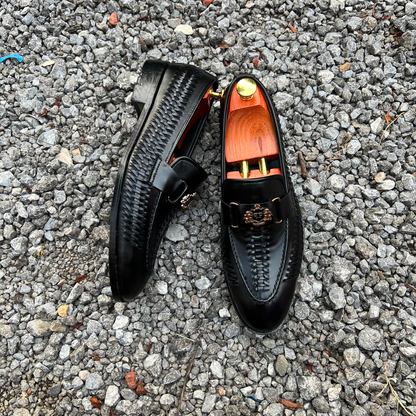 Black Royal Cherry Woven Loafer – Signature Edition