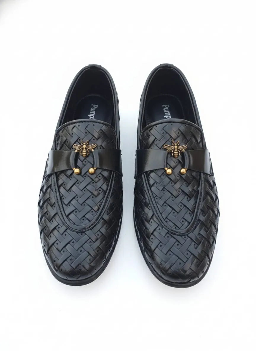 Handmade Black Braided Pattern | Bee Buckle