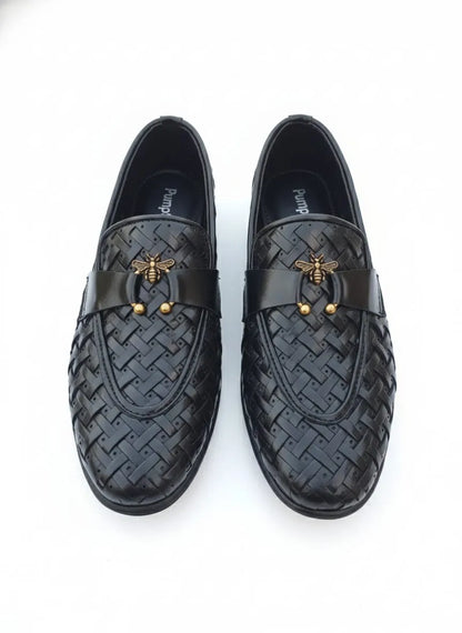 Handmade Black Braided Pattern | Bee Buckle