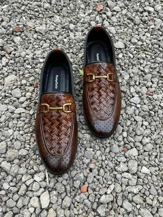 Two-Tone Woven Horsebit Loafer – Premium Edition