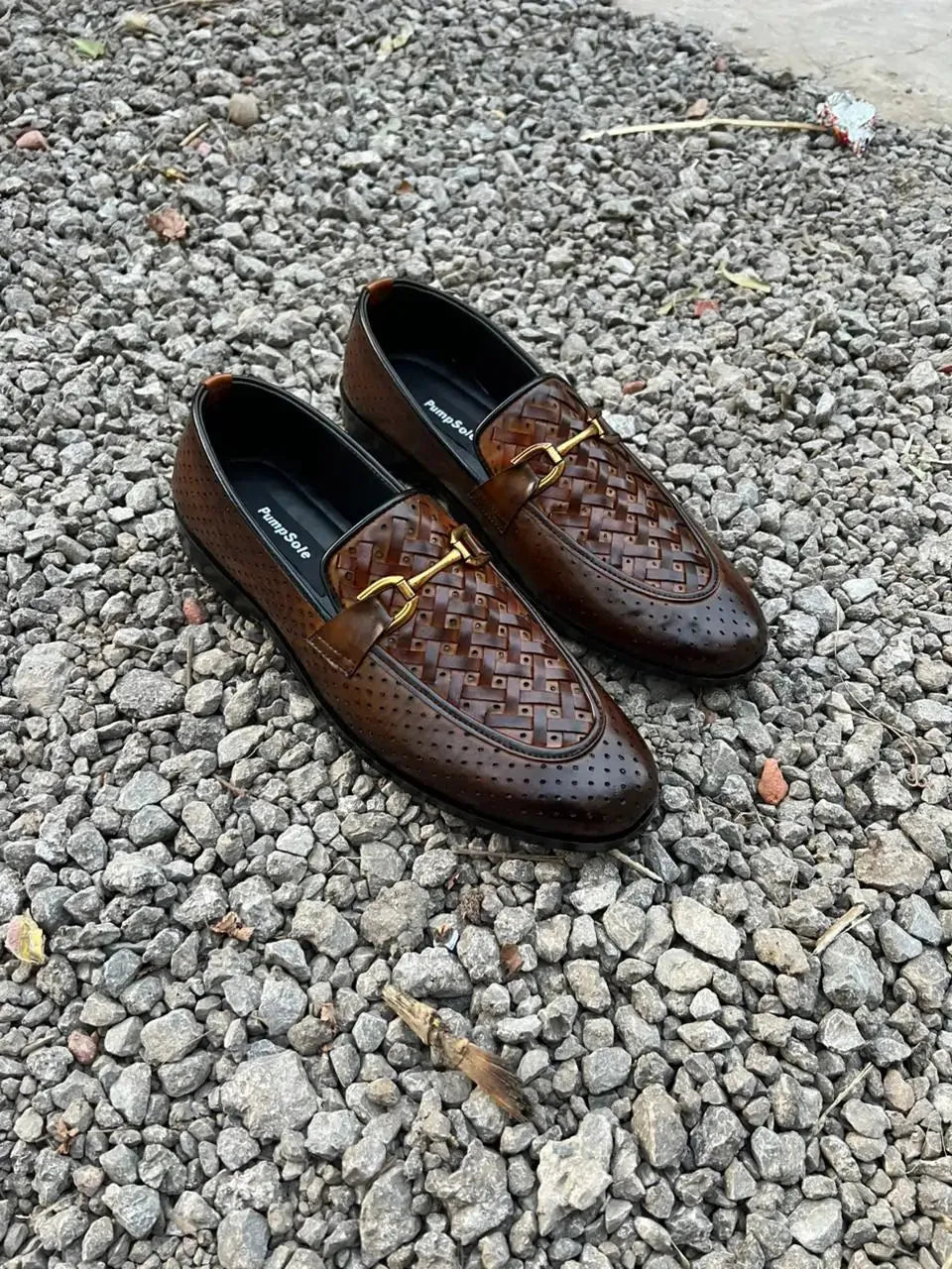 Two-Tone Woven Horsebit Loafer – Premium Edition