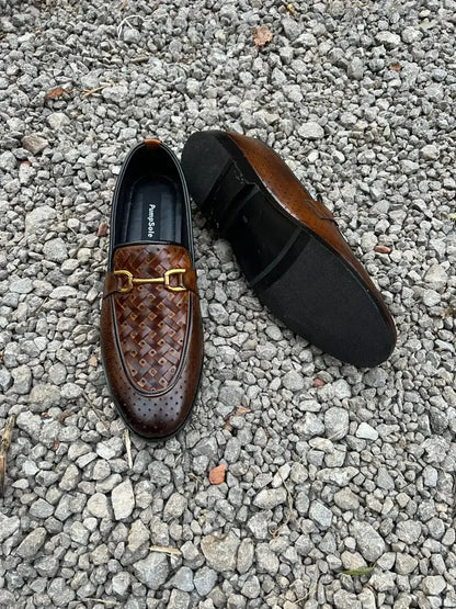 Two-Tone Woven Horsebit Loafer – Premium Edition